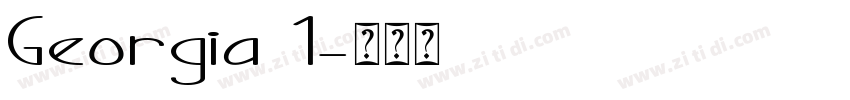 Georgia 1字体转换